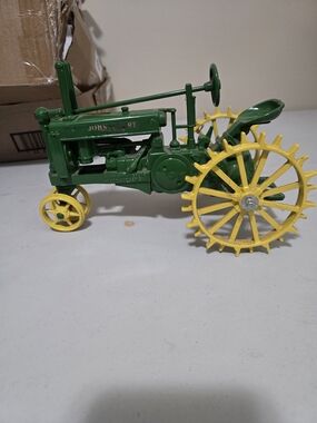John Deere Green & Yellow Toy Tractor - Classic Kids Toy